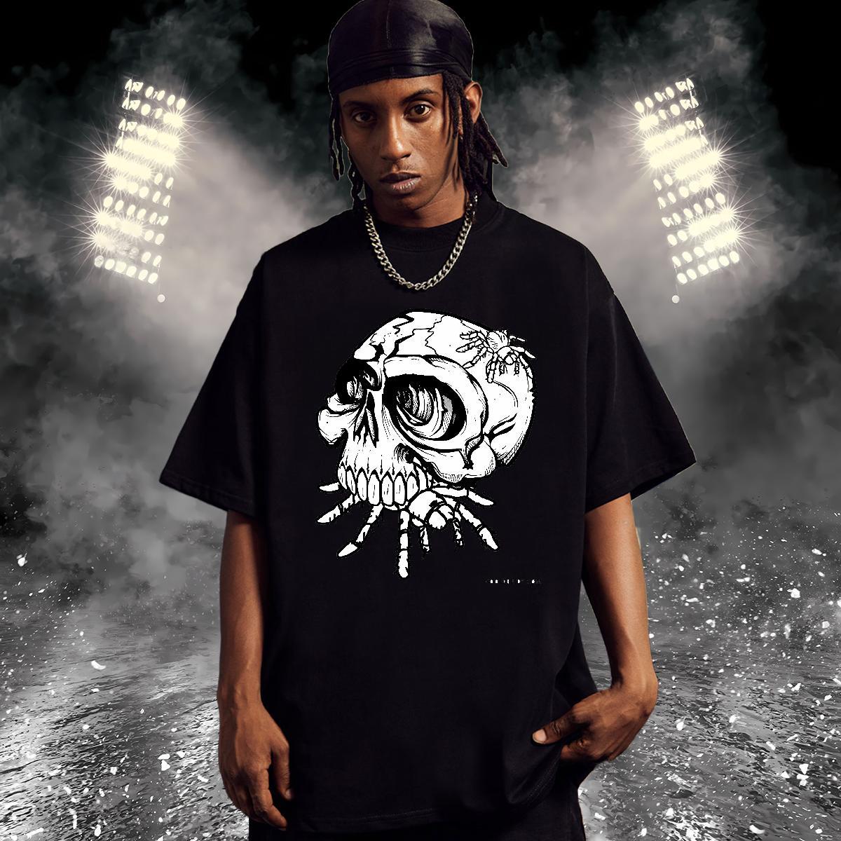 Brand T Shirt For Man monster Tees Shirts 230g 100% Cotton Street Casual Soft Custom Anime Short Sleeve O-Neck Men Tshirts