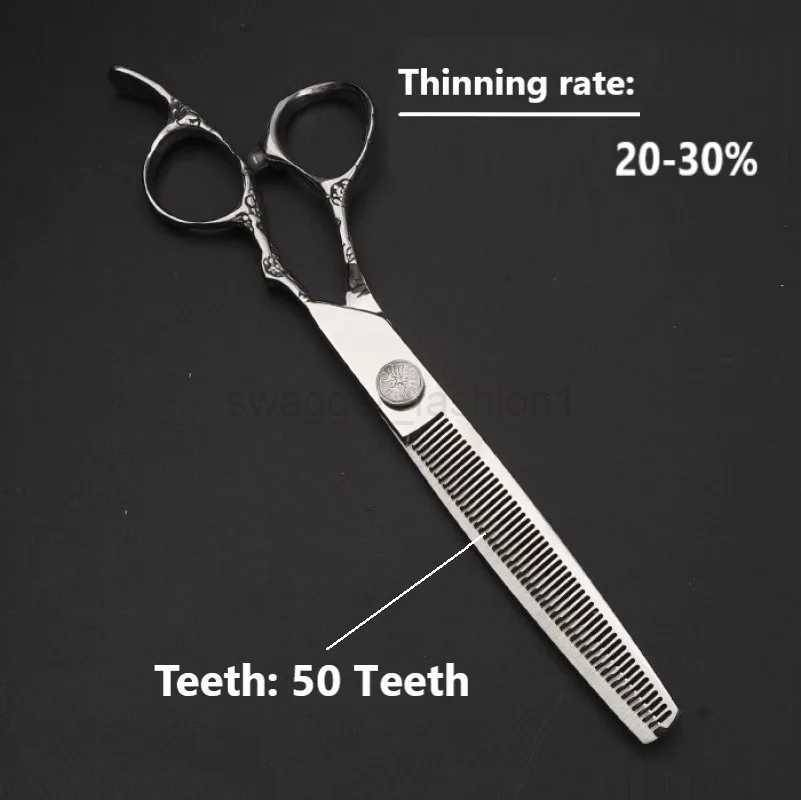 7.5 Inch Professional Hairdressing Scissors kit Rose Pattern Hairstylist Scissors Barbershop Styling ToolsXJ240807