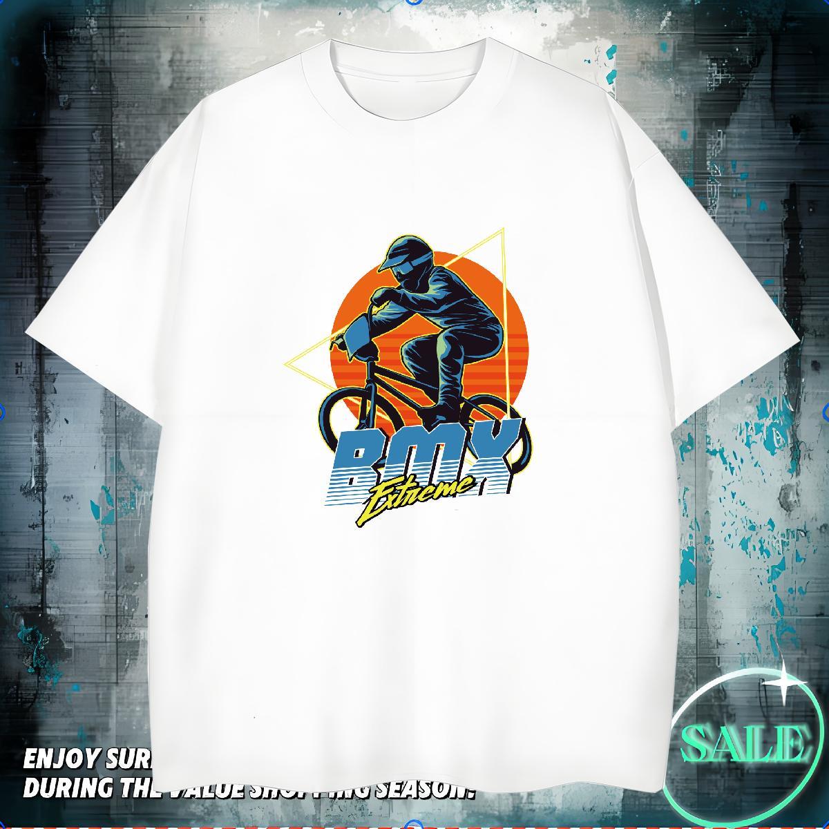 2024 Summer T-Shirts Motorcycle Tshirts 100% Cotton 230g Sports Casual Classic Oversized 3XL 4XL Short Sleeve Soft Men Tops Tees