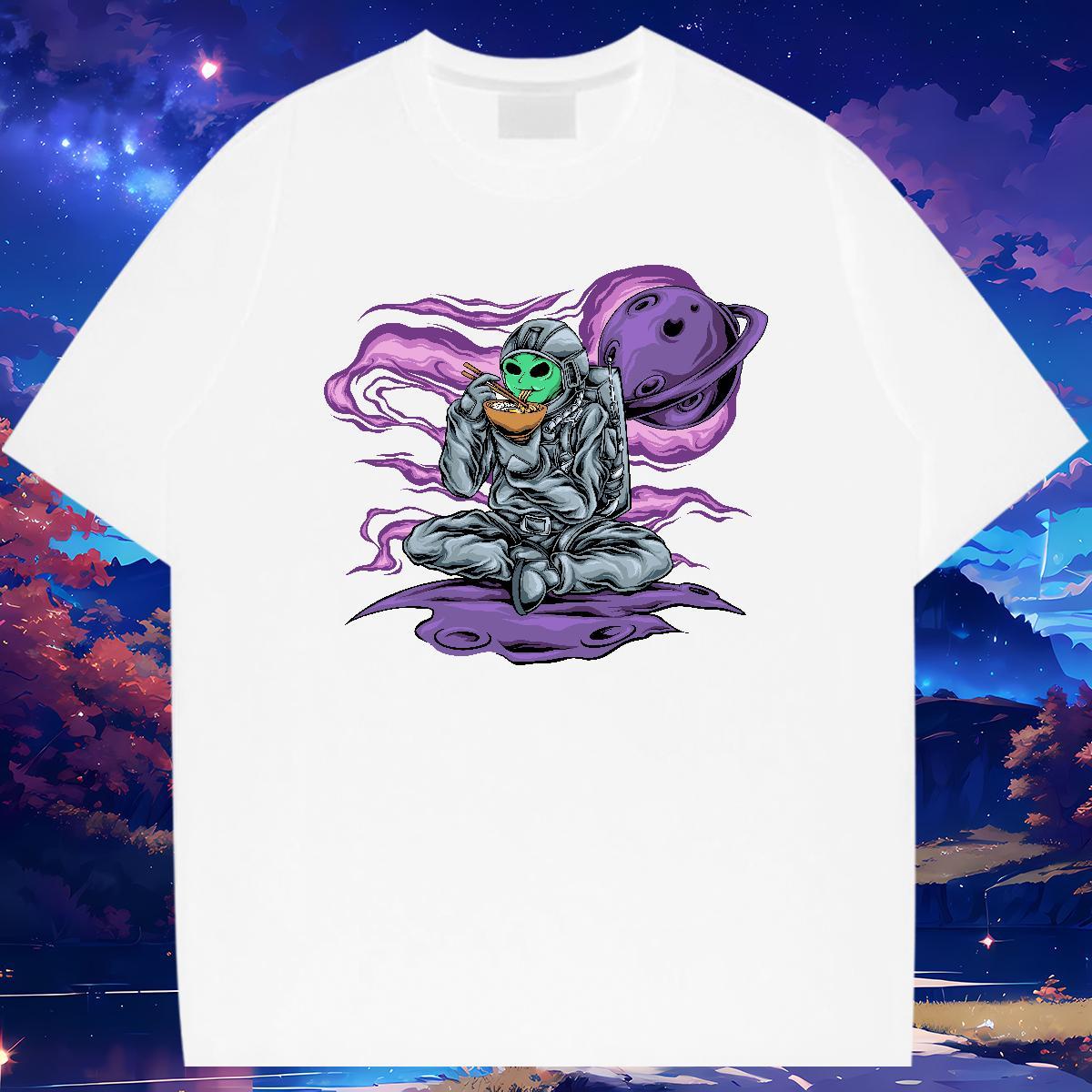 Wholesale T Shirt For Man ET Tee Shirt 230g Pure Cotton Outdoor Popular DIY Anime Breathable Crew Neck Men Tshirts