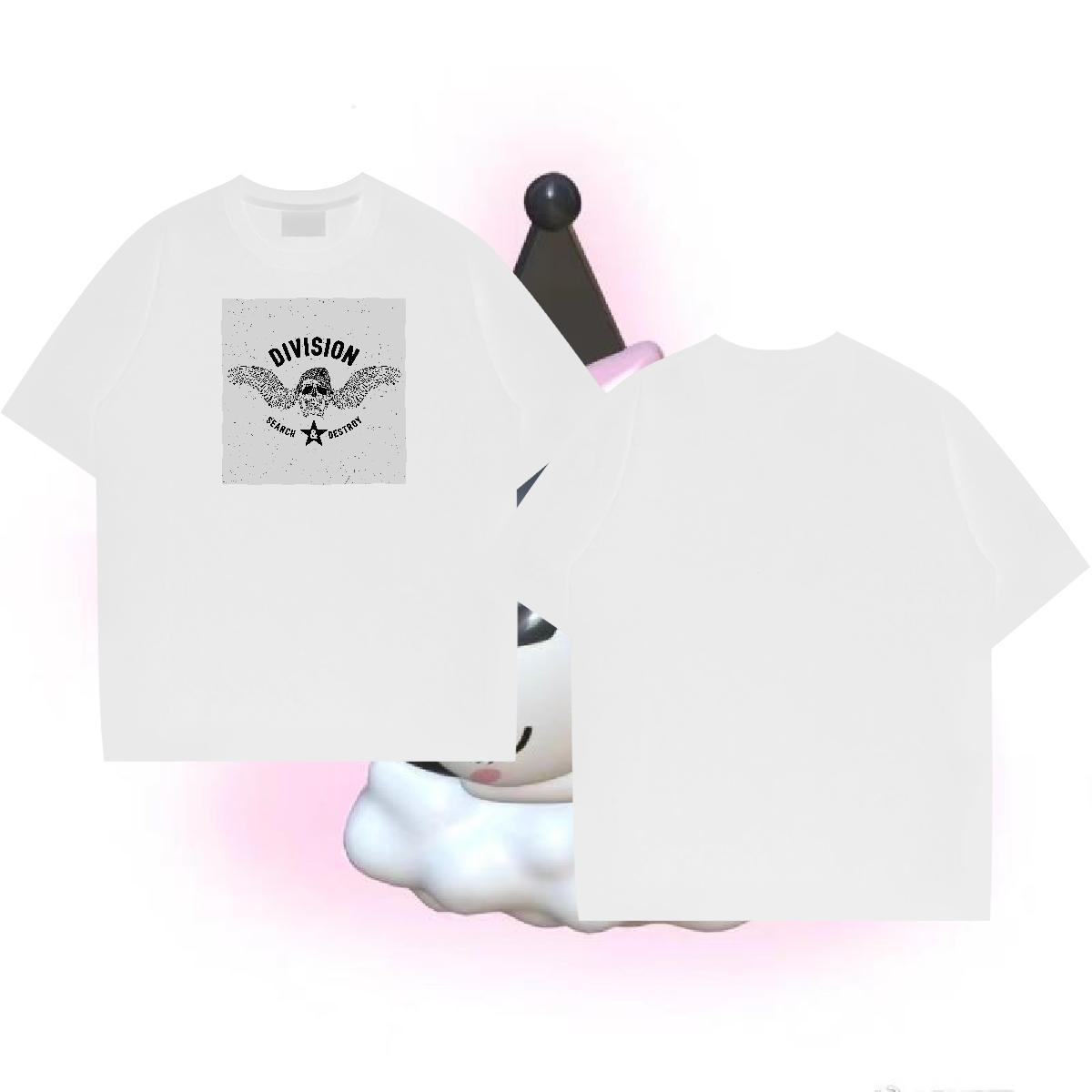 Classic T Shirts Men skull Tees Shirts 230g 100% Cotton Anime Printing Street Unisex Custom Anime Short Sleeve Soft Mens Tshirts