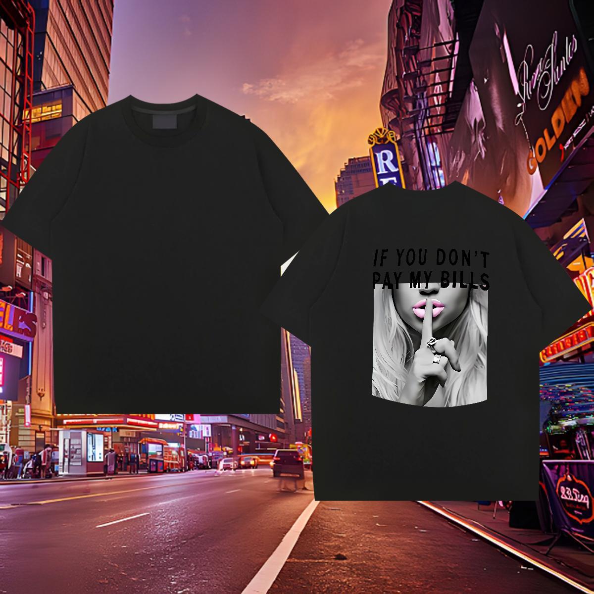 Factory Direct T-Shirts for Men letter Tops 230g 100% Cotton Street Casual Unisex Asian Size Crew Neck Breathable Tshirts