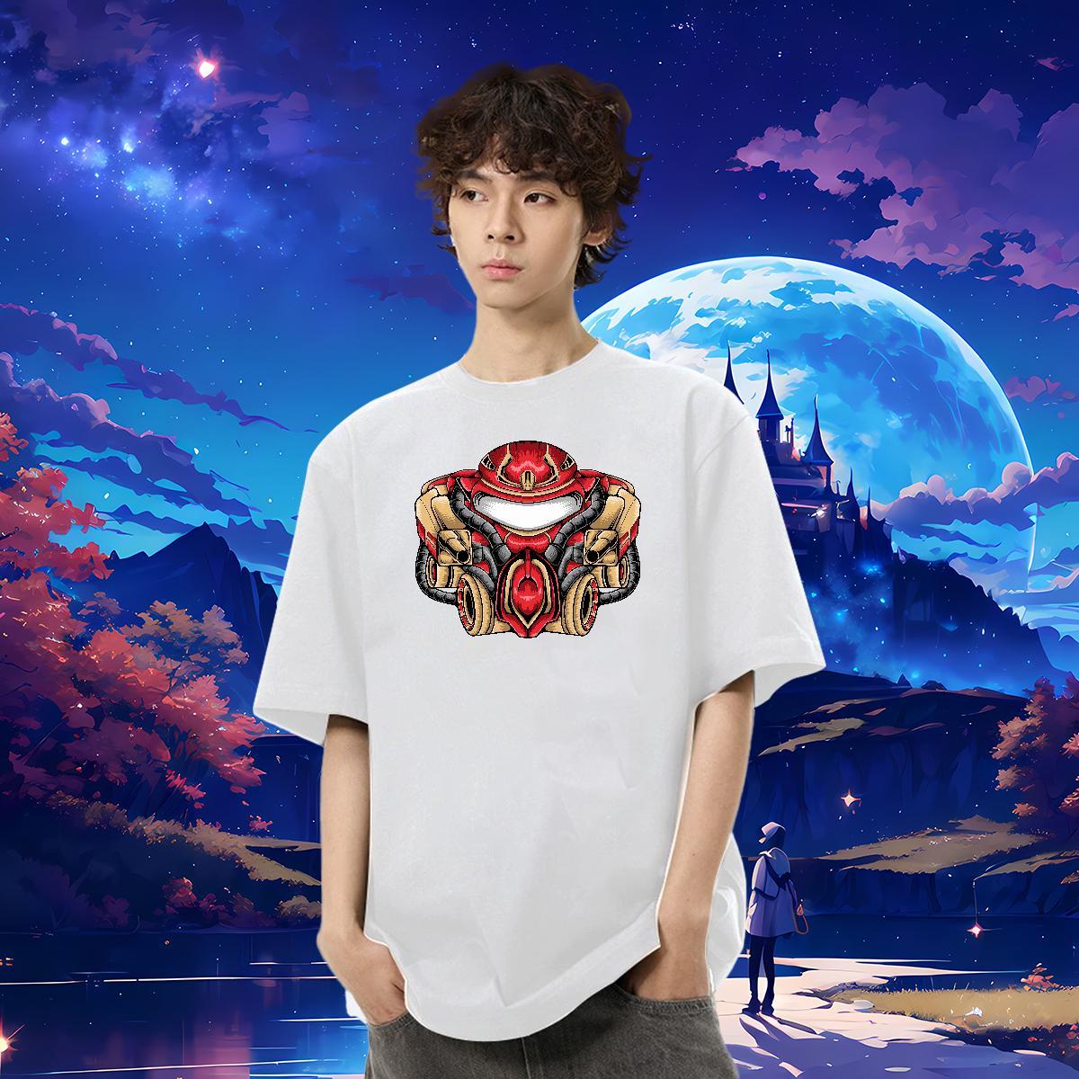 Classic Casual T-Shirts for Men ET Tees 100% Cotton 230g Daily Outfit Free Shipping DIY Anime Short Sleeve Soft Tshirts