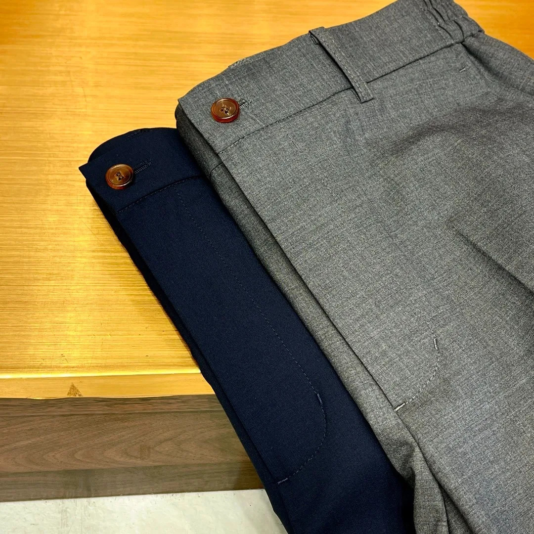Italy made mens suit business casual formal fine wool bamboo fiber pants 240806
