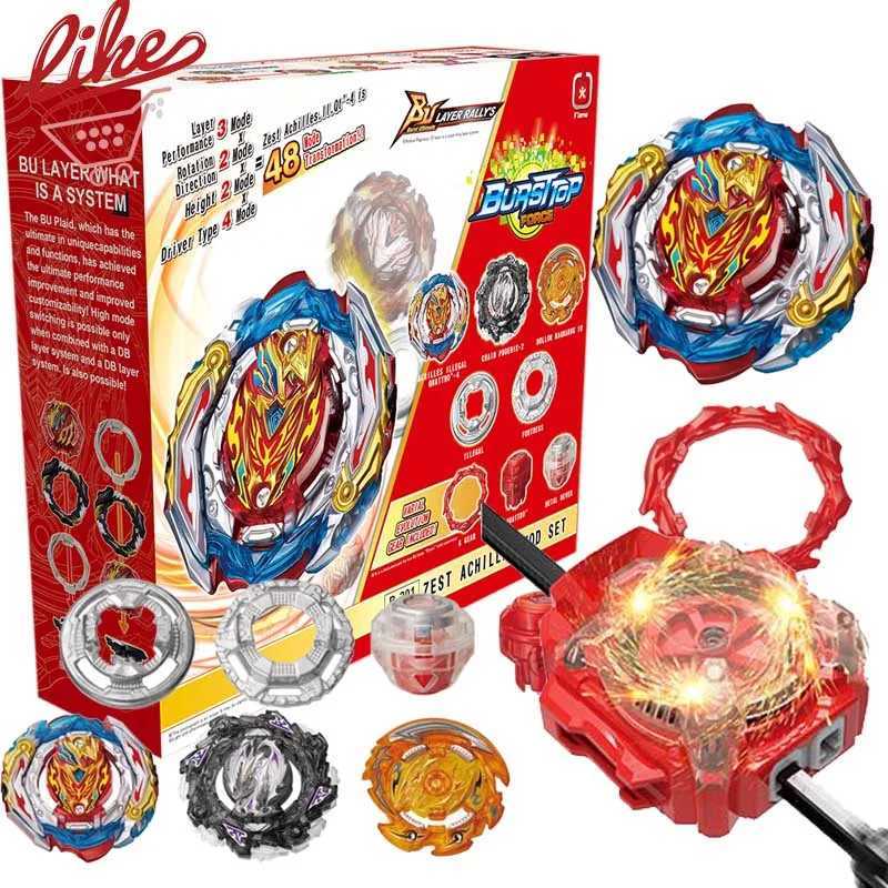 Laike DB B-201 Zest Achilles Customize Set Spinning Top B201 Bey with Custom Launcher Box Set Toys for Children Y240803