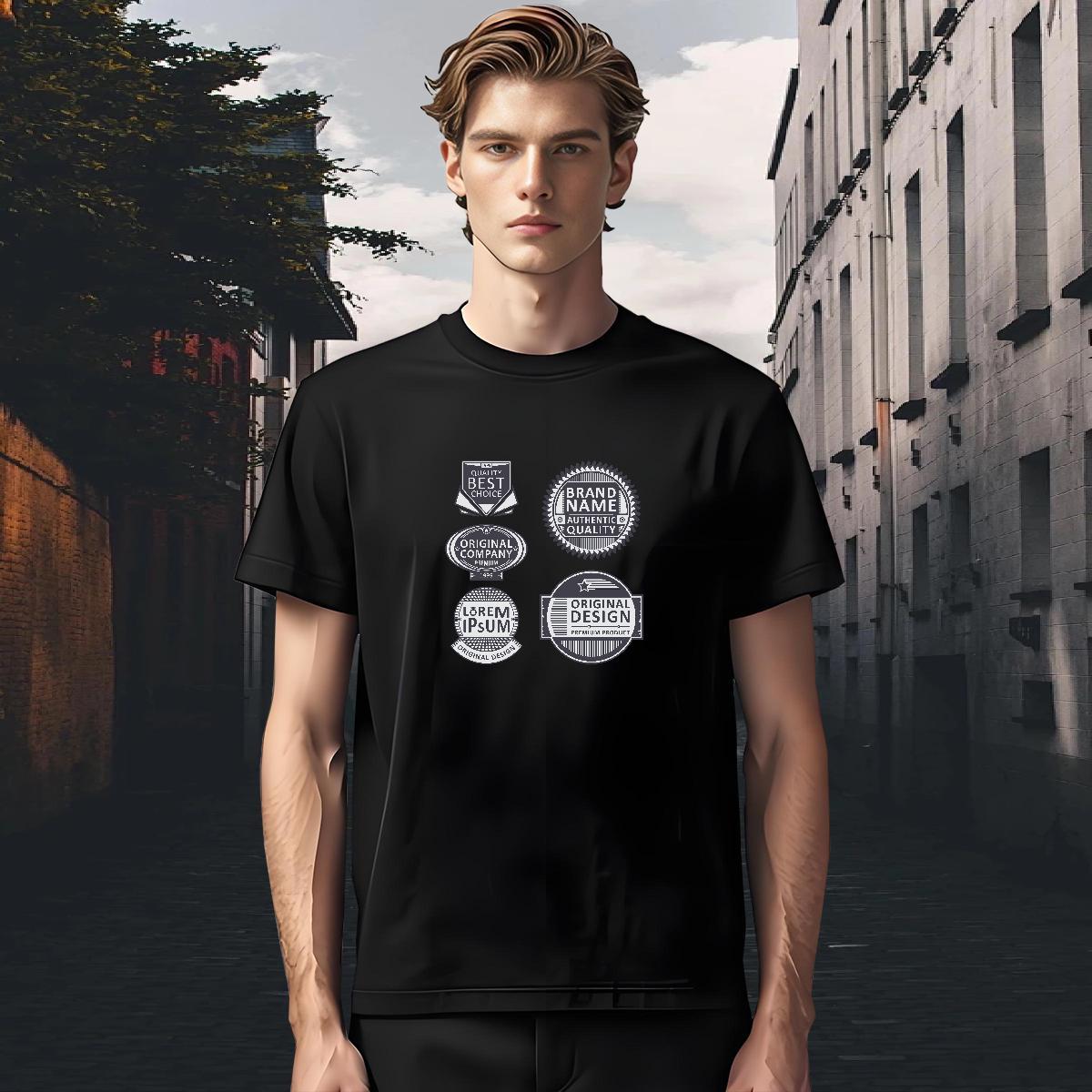 Fashion Casual T Shirts Men letter Tee Shirt 230g Pure Cotton Street Wear Loose Cartoon Printing L-4XL Breathable Crew Neck Couples T Shirts