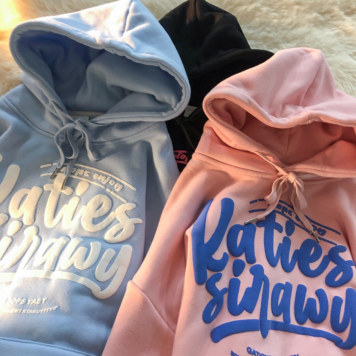 2024 Velvet Loose Trendy Versatile Brand Hoodie Men's and Women's Same Clothes