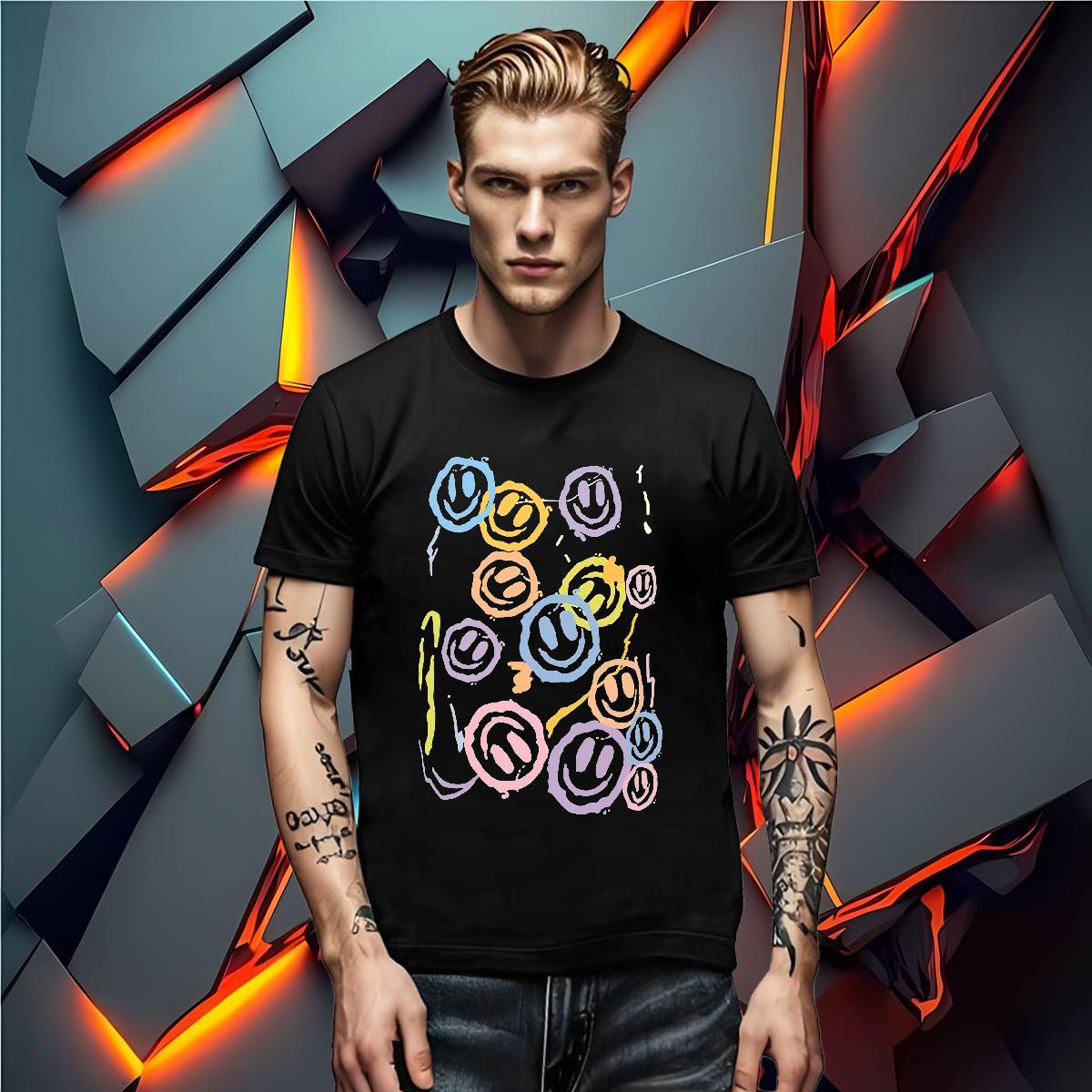Unisex T Shirt For Man 230g Pure Cotton High Street Hip Hop O-Neck Short Sleeve Tshirts Fashion Design Custom Print Oversized Top Tees