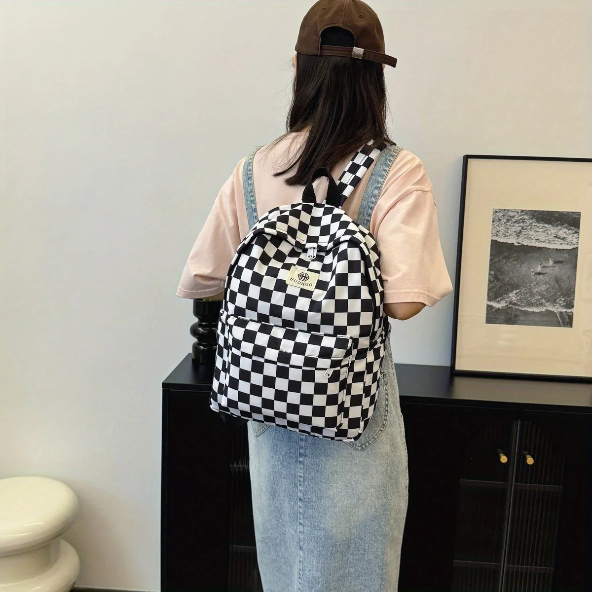 3piece highquality fabric womens backpack school large capacity travel bag student leisure 240807