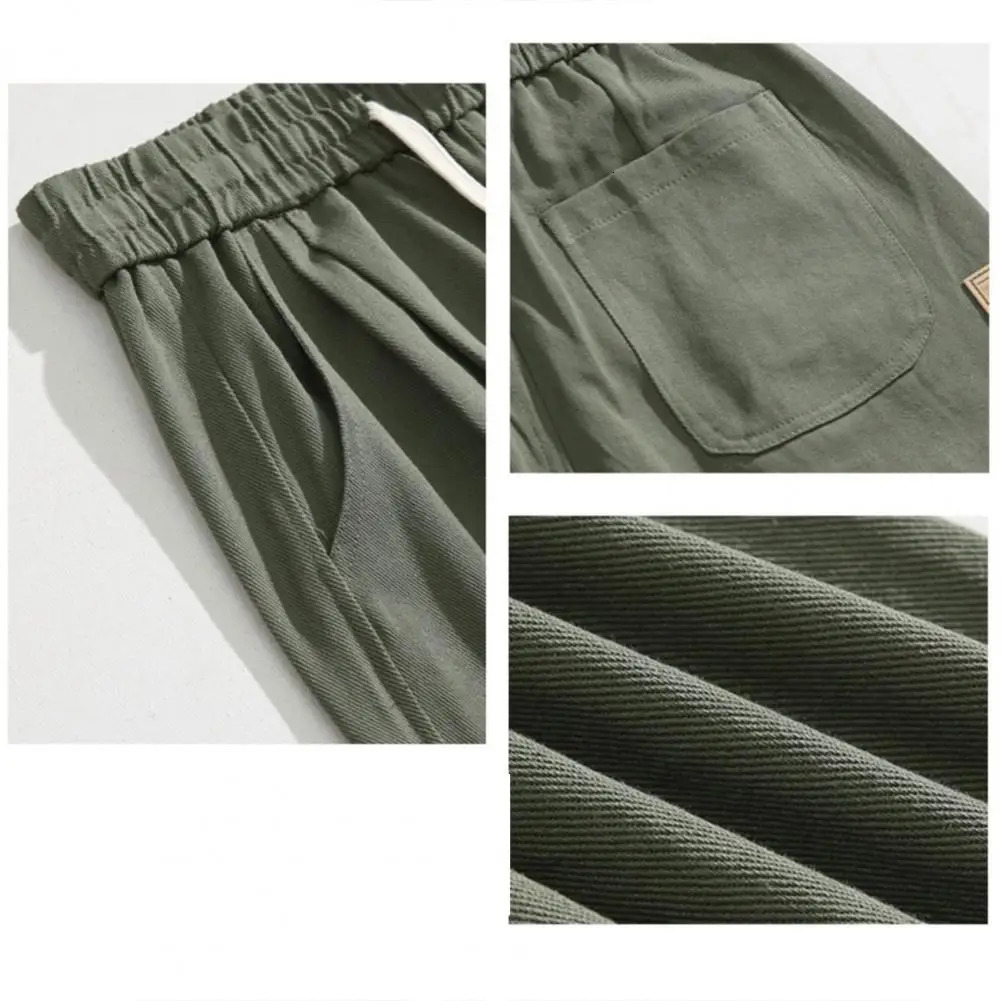 Mens Work Pants WideLeg Retro Style Breathable Versatile Long Loose Solid Color Allmatch Straight Trousers 240806