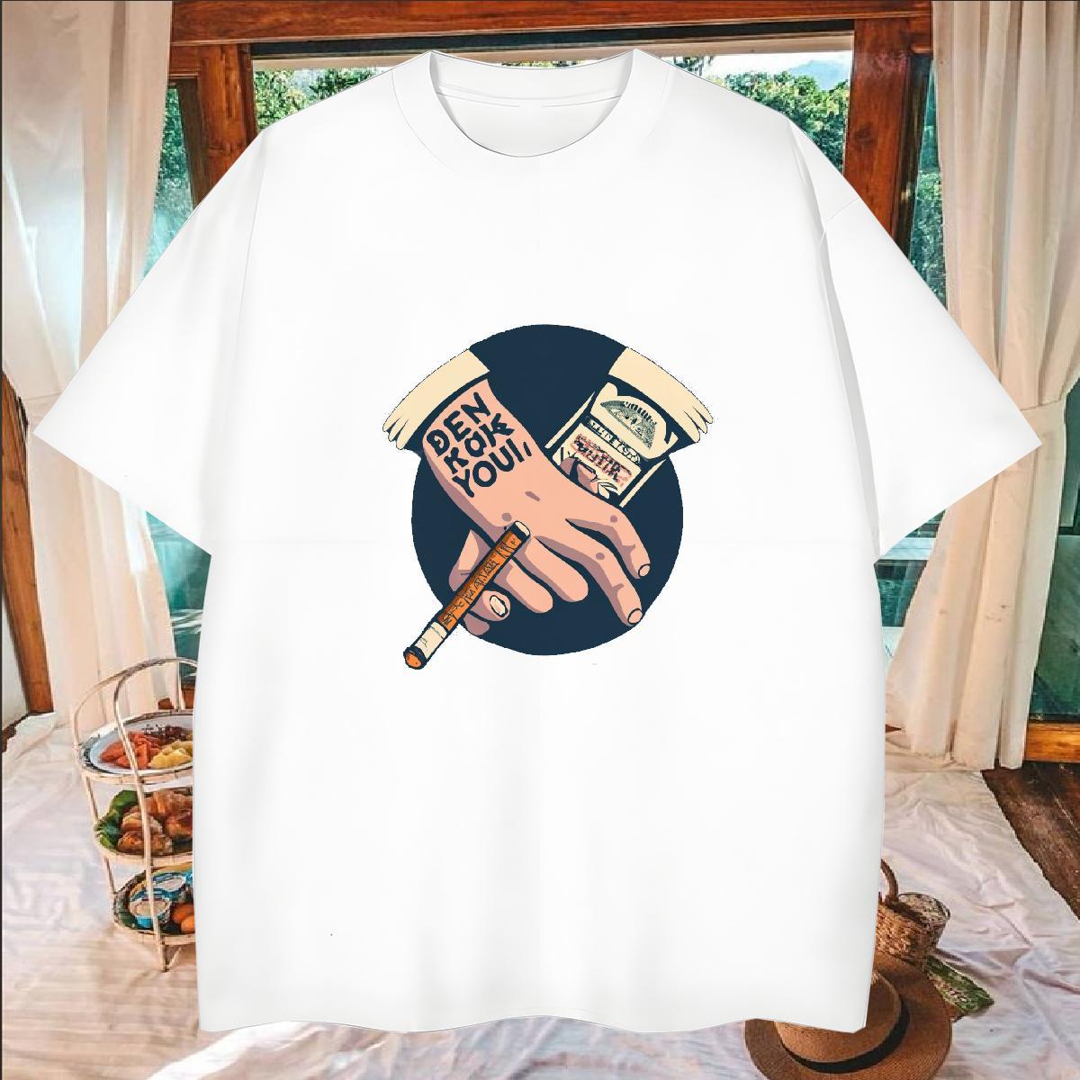 Fashion Casual T Shirts Men skull Tee Shirt 230g 100% Cotton Daily Outfit Wholesale Anime Breathable Soft Men Tops Tees