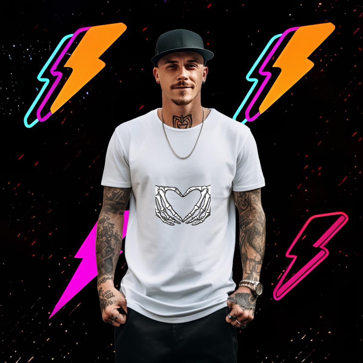 2024 DIY T Shirts Men skull Clothes 230g Pure Cotton Summer Casual Cool Design Skull O Neck Short Sleeves Mens Tshirts