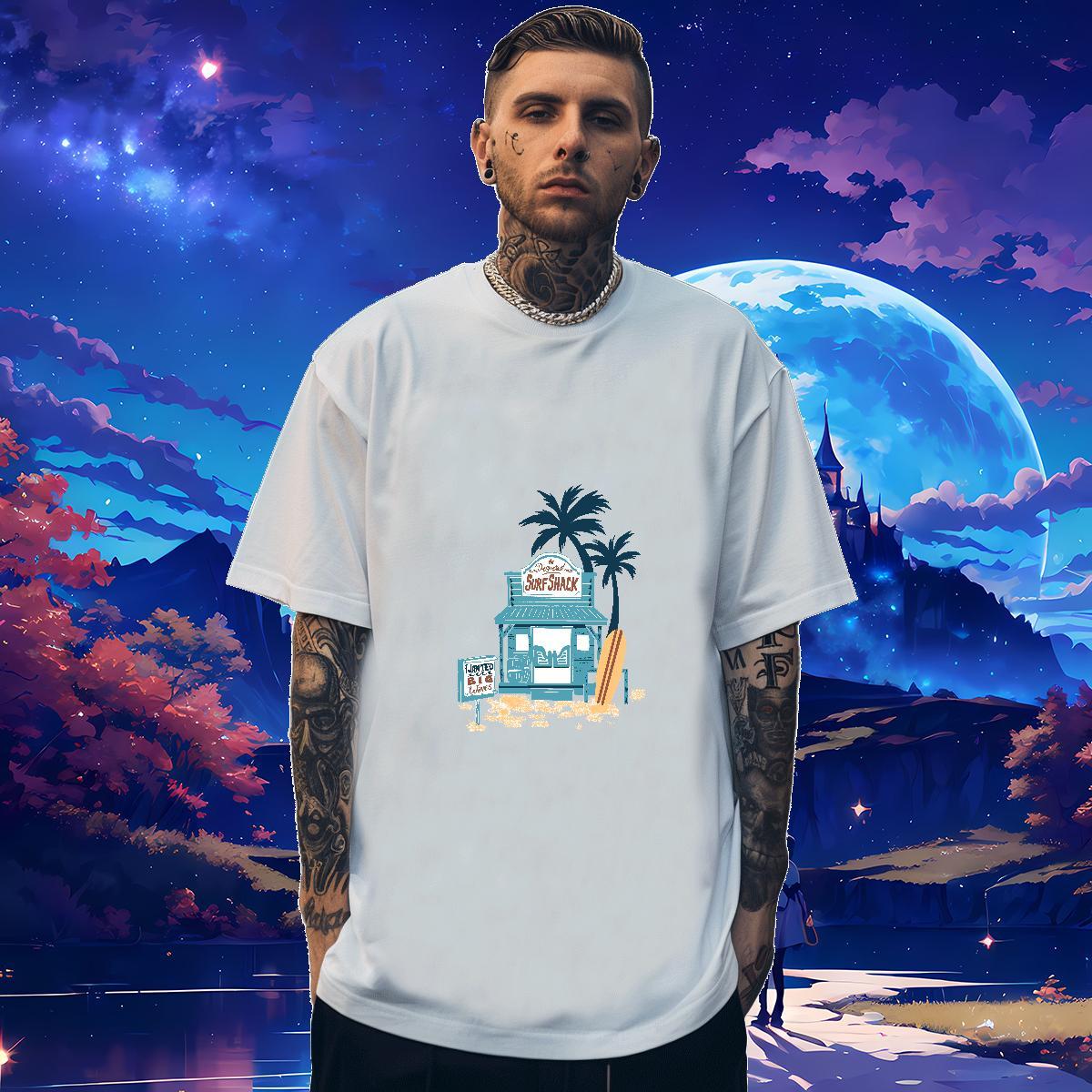 Designer Fashion Men T Shirts tree Wear 230g Cotton Sport Brand Cartoon Printing L-4XL Breathable Short Sleeve Mens Tshirts