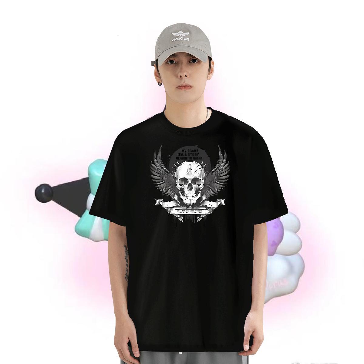 New Arrival T Shirt For Man halloween Tee Shirt 100% Cotton 230g Street Casual Comfortable Black Oversized Crew Neck Breathable Couples T Shirts