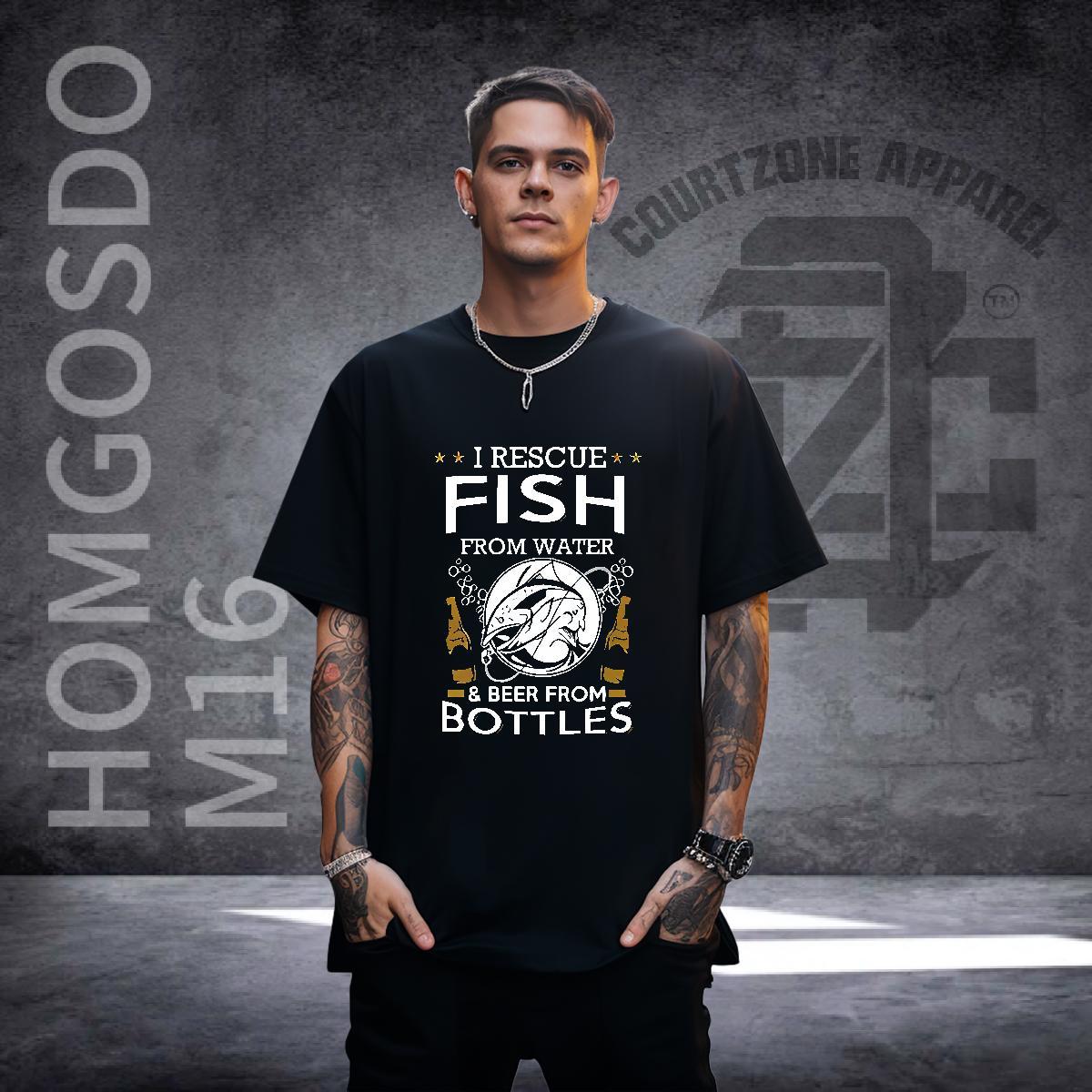 2024 Summer Man T Shirts letter Wear 230g Pure Cotton Beach Loose Fit DIY Anime Short Sleeve Soft Men Tshirts