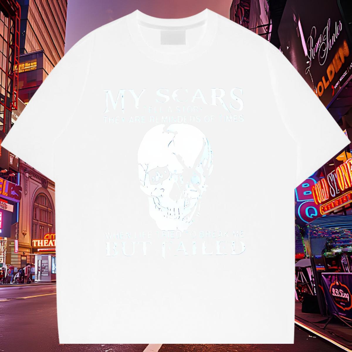 Custom Man T Shirts skull Tops Tees 100% Cotton 230g Outdoor TOP Quality Customized Print Round Neck Short Sleeve Men Tops Tees