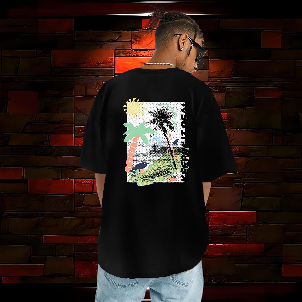 2024 New Mens T Shirts beach Tees Shirts 230g Pure Cotton Beach Comfortable Custom Cartoon O-Neck Short Sleeve Couples T Shirts