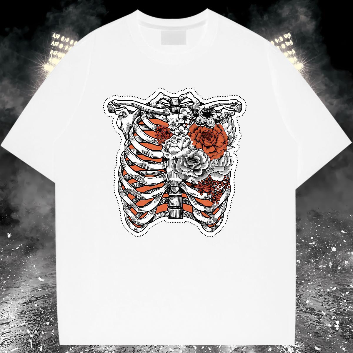 Fashion Design T-Shirts for Men flower Tshirts 230g Cotton Beach Designer Plus Size Cartoon Breathable Men Tshirts