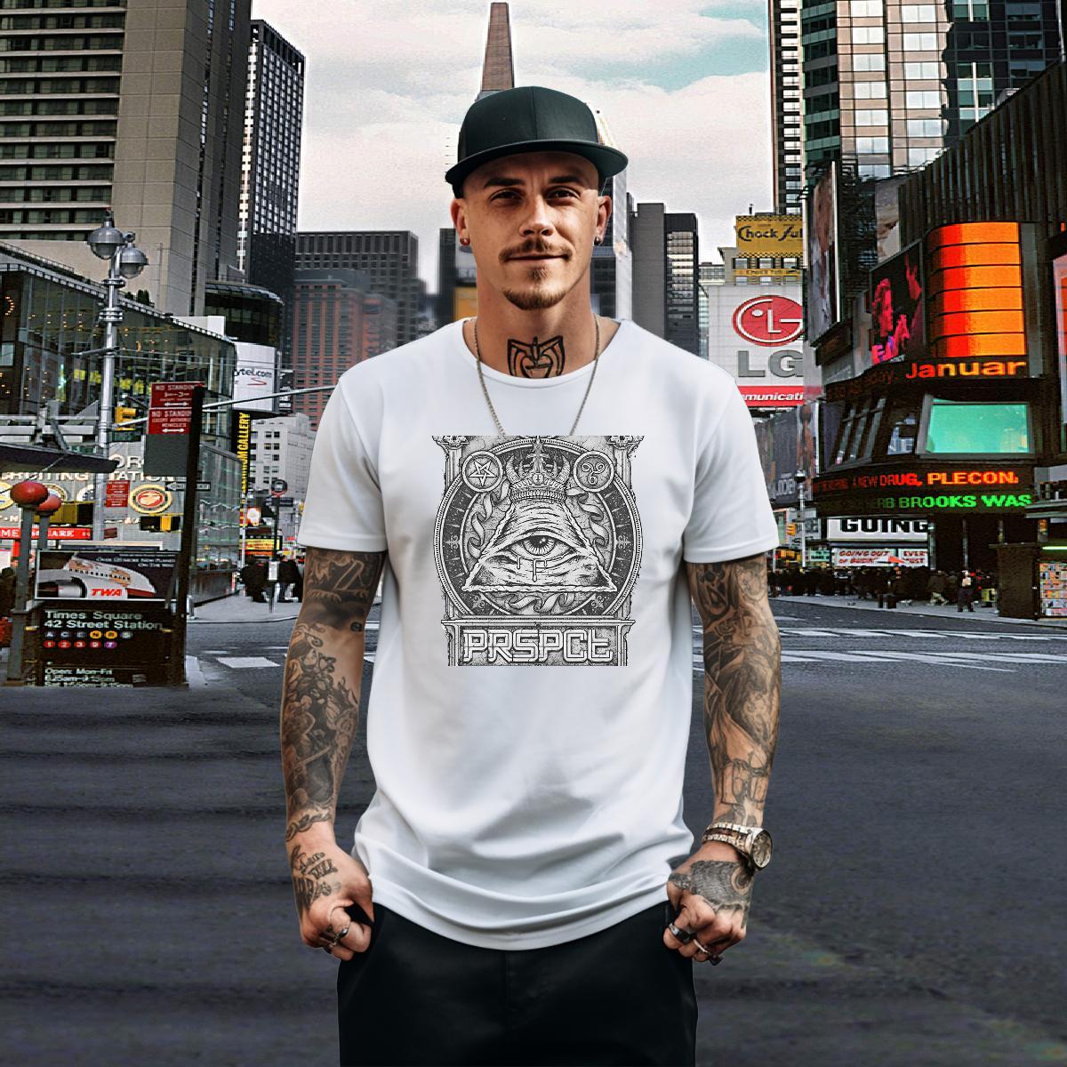 Designer Fashion T-Shirts eye of the devil Tees 230g Cotton Beach Unisex Cartoon Print Breathable Crew Neck Tshirt for Man Woman