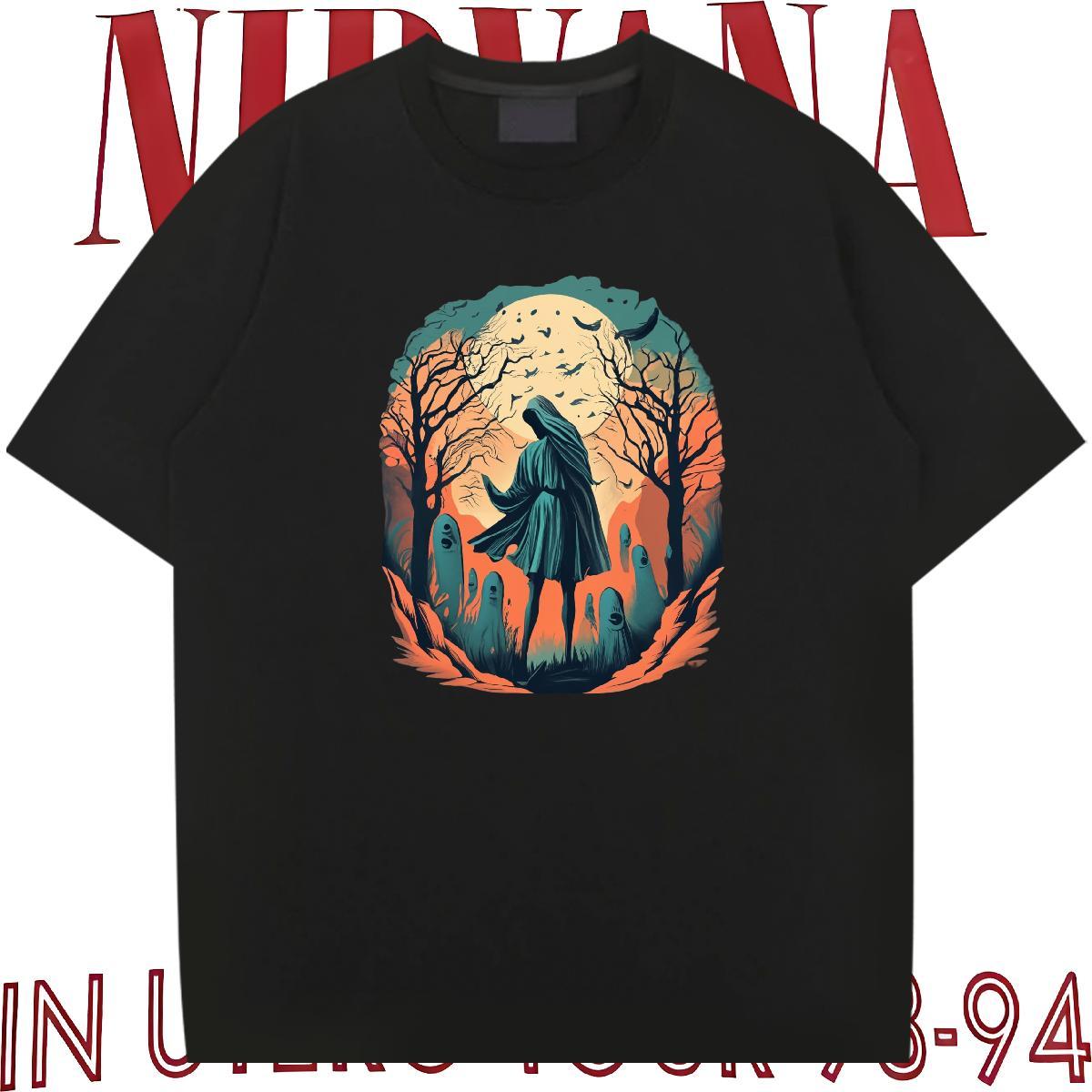 Custom T Shirts Men skull Tops Shirt 230g Pure Cotton Sport Cool White Plus Size Breathable Crew Neck Men Tops Tees
