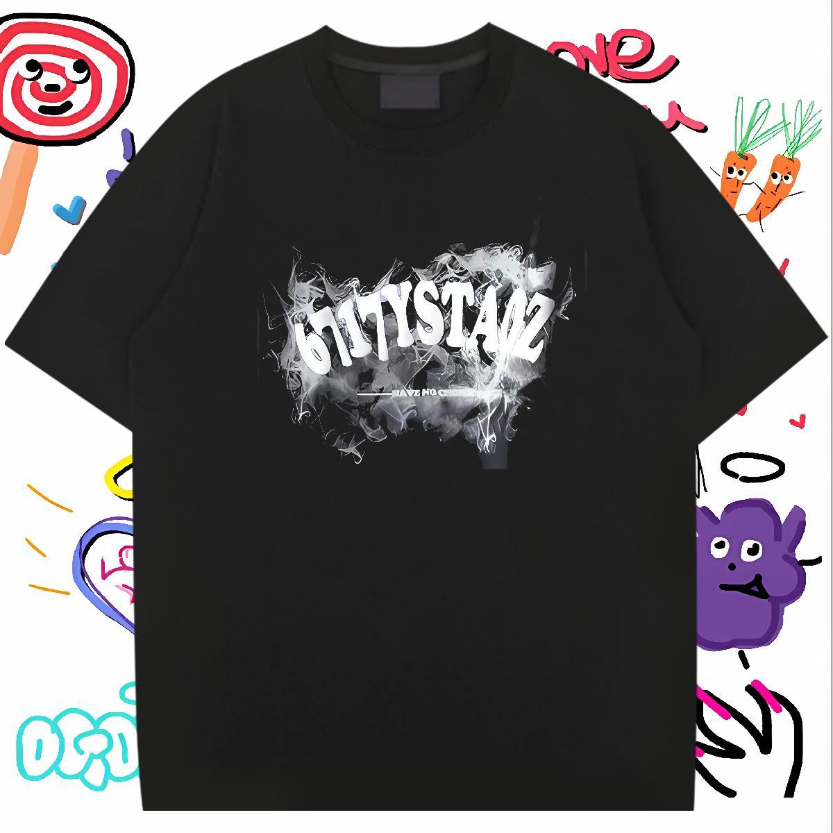 Casual New T Shirt For Man letter Top Tees 230g Cotton Sports Casual Brand Customized Print Crew Neck Breathable Couples T Shirts