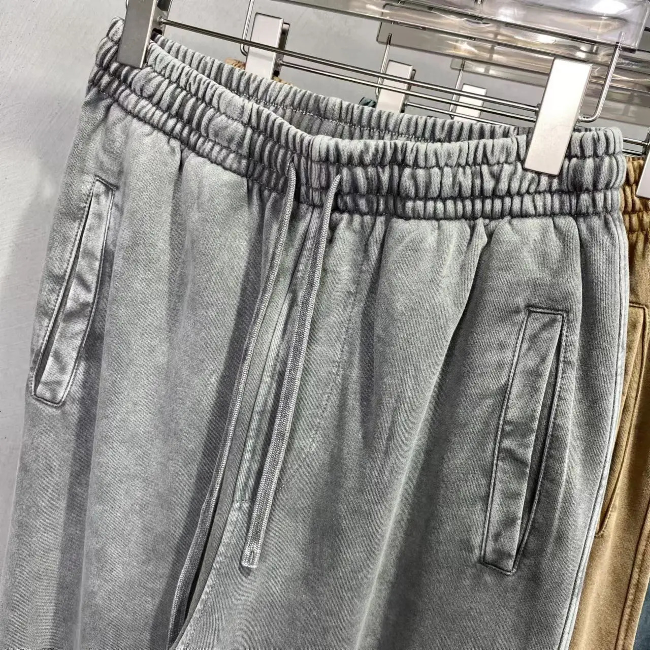Autumn Winter Batik Retro Loose Sweatpants Man Vintage Full Length Drawstring Elastic Waist Washed Casual Streetwear Pants 240806