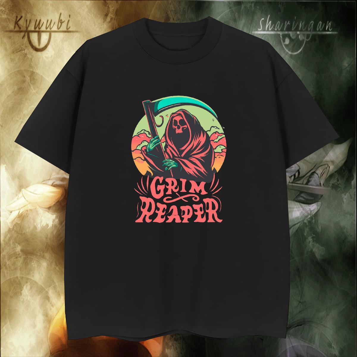 New T shirt skull Top Tees 230g 100% Cotton Summer Casual Loose Custom Anime Breathable Short Sleeve Tshirt for Man Woman