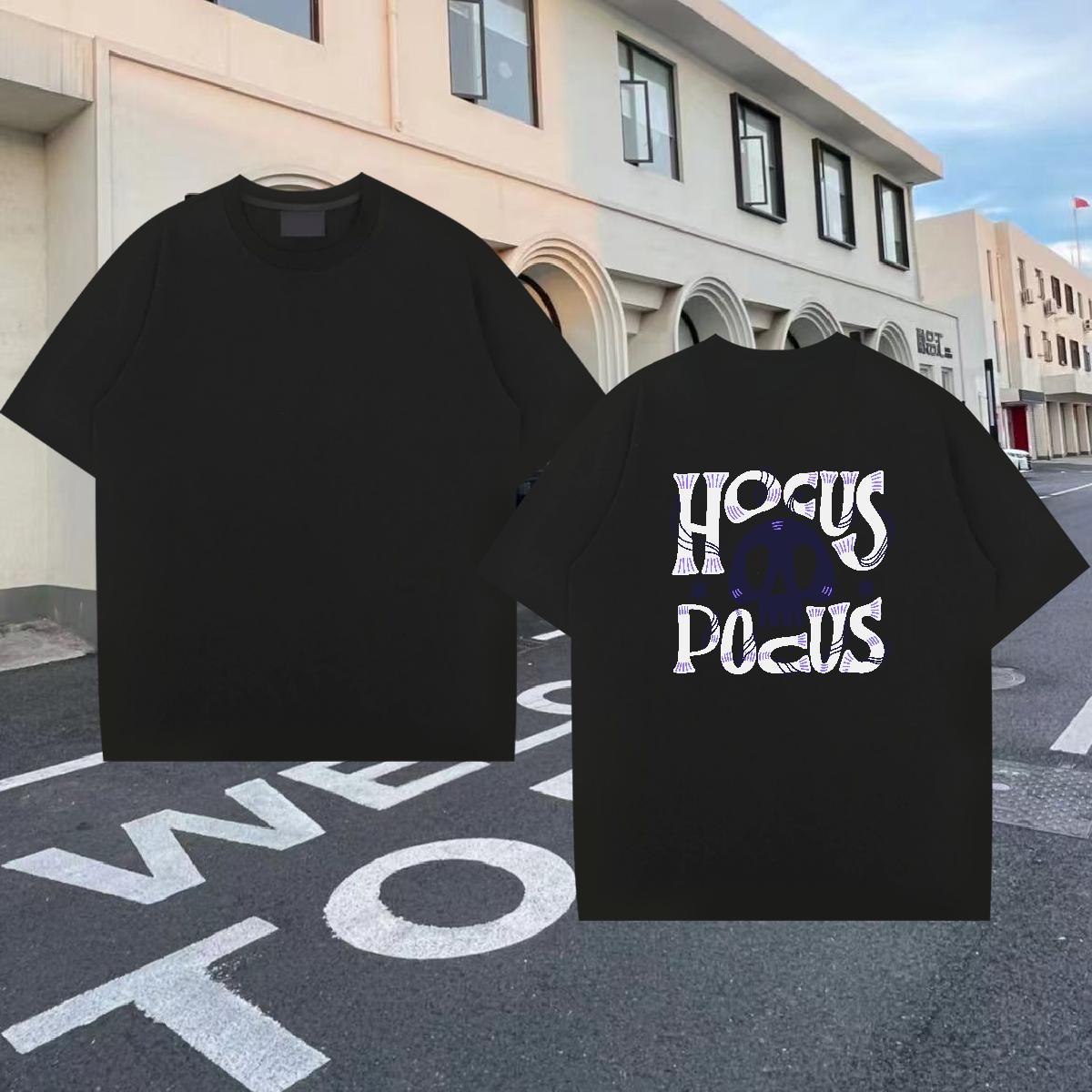 Casual New T shirt skull Tops 230g Cotton Daily Outfit Loose Plus Size Custom Pure Cotton Men Tees