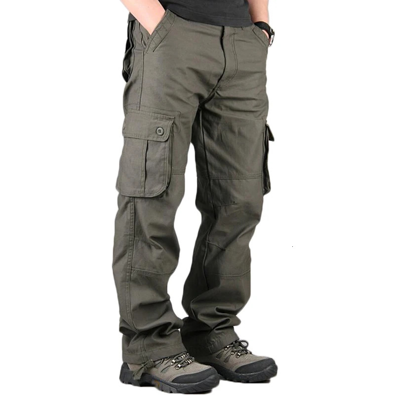 High Quality Men Cargo Pants Casual Mens Pant Multi Pocket Military Overall Outdoors Long Trousers Sweatpants Track 240806