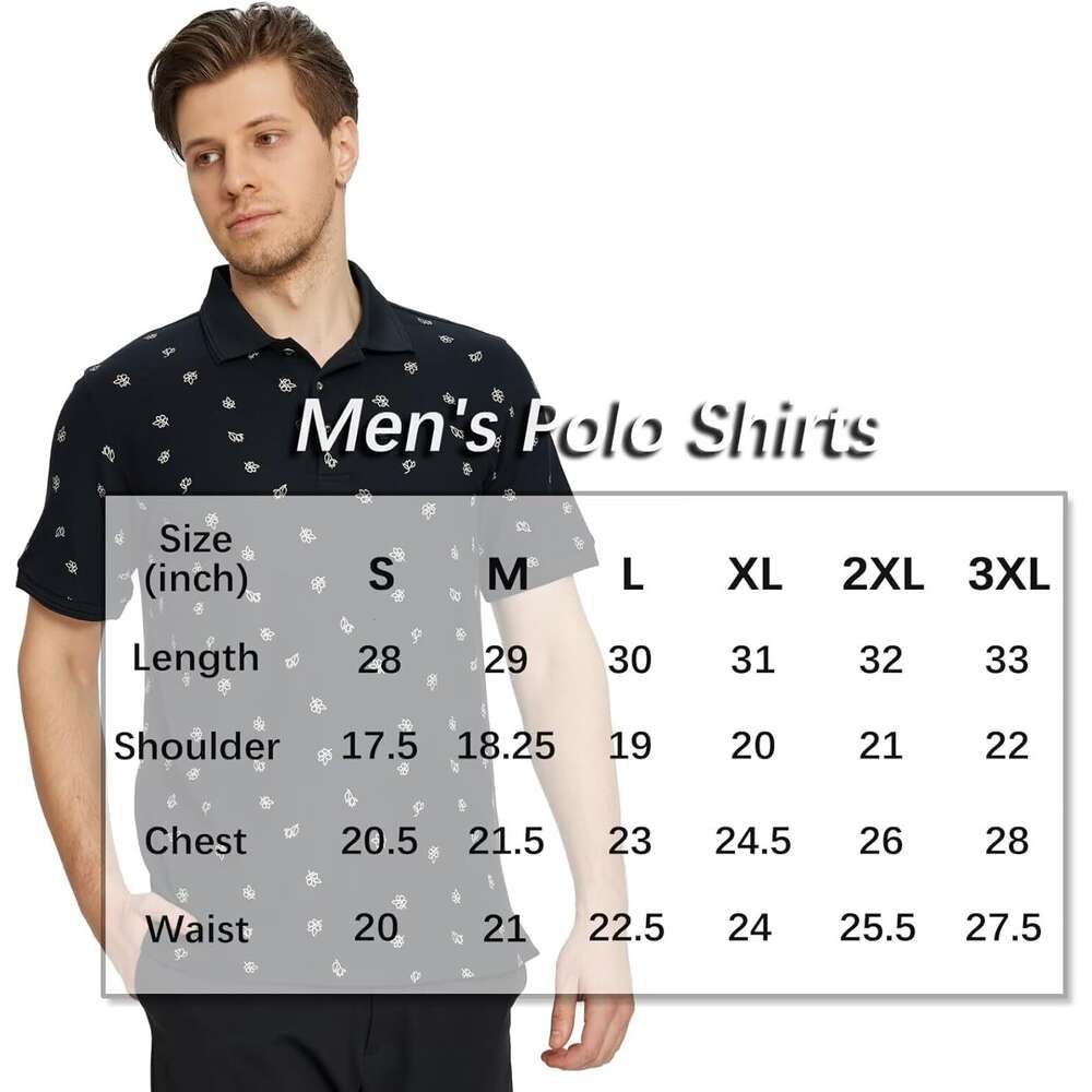 Fashion Mens Polo shirt Printed Short Casual Collared Breathable Classic Fit Business Polos shirts tshirt tops summer clothes