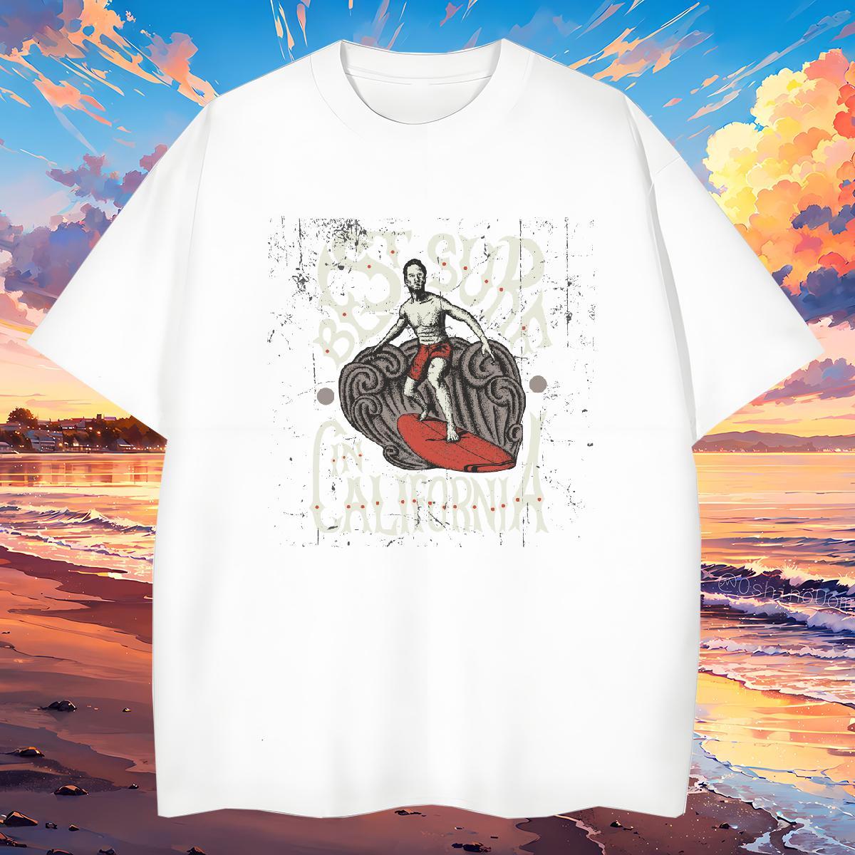 Stylist T Shirts Men portrait Wear 230g Pure Cotton Beach Popular DIY Printed Breathable Short Sleeve Mens Tshirts