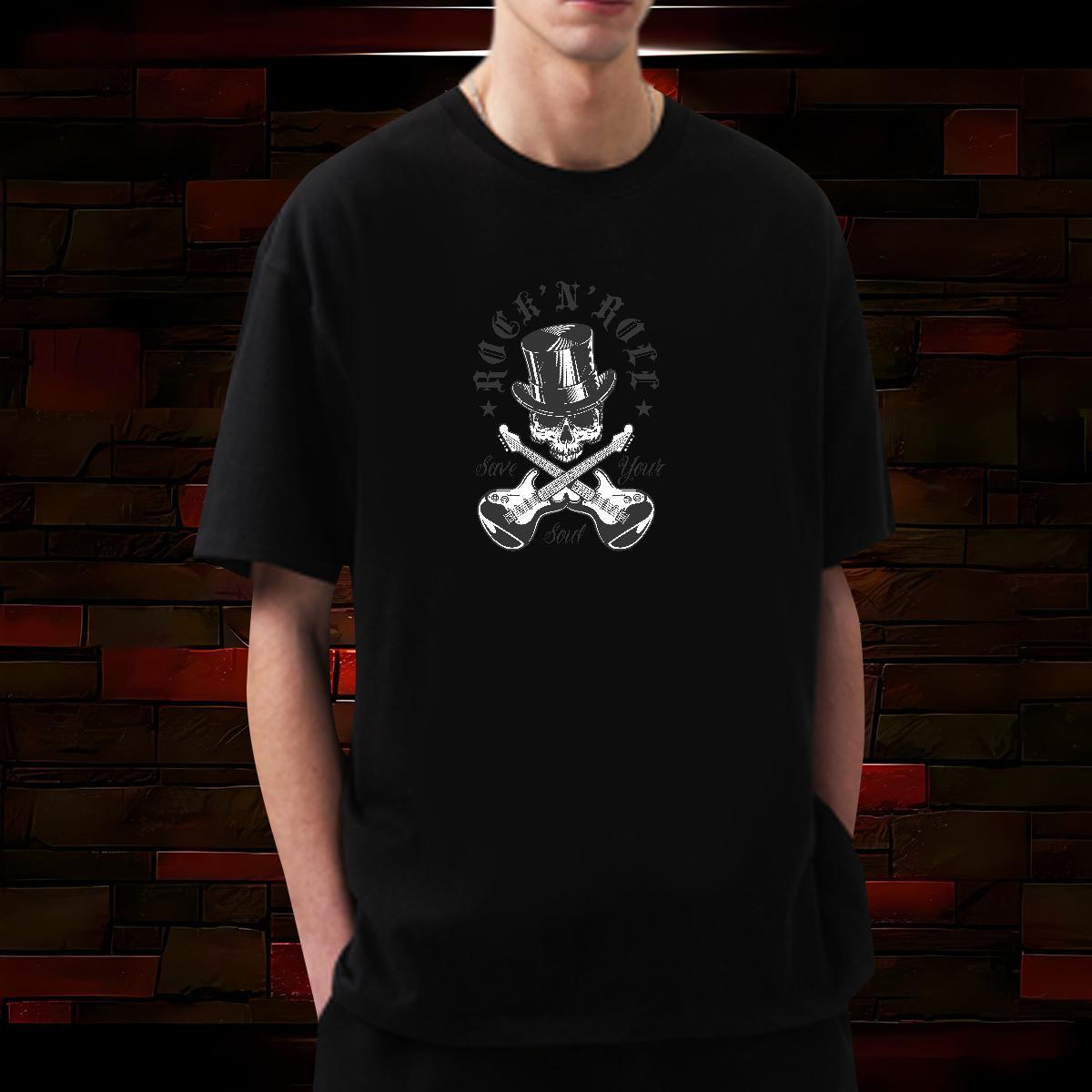 2024 DIY Man T Shirts skull Clothes 230g Pure Cotton Hip Hop Comfortable Asian Size Breathable Crew Neck Couples T Shirts