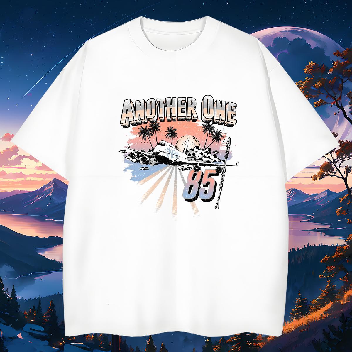 2024 DIY Men T Shirts beach Polos 100% Cotton 230g Beach Classic Plus Size Cartoon Crew Neck Men Tees