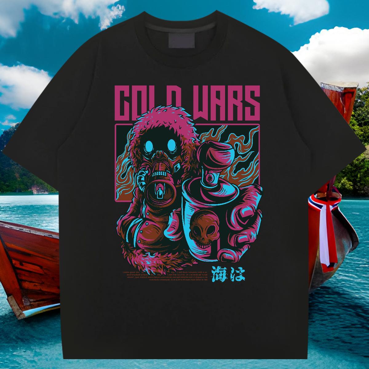 2024 New Man T Shirts ET Tops Tees 230g Pure Cotton High Street Hip Hop Wholesale Cartoon Print Breathable Soft Tshirts