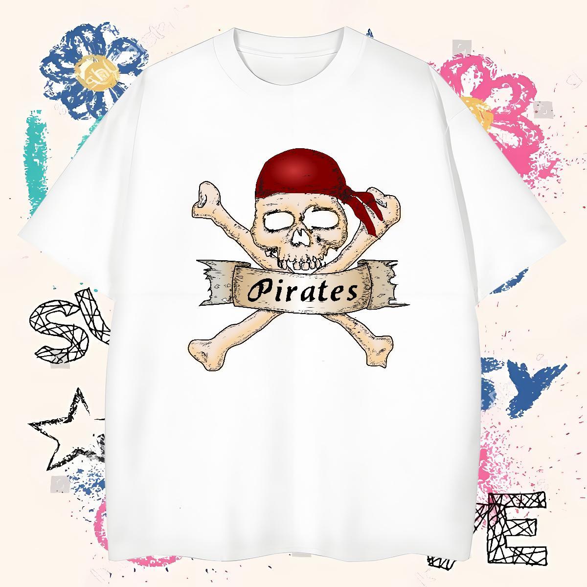 Fashion Casual Man T Shirts skull Wear 230g Cotton Street Wear Free Shipping DIY Breathable Short Sleeve Tshirt for Man Woman