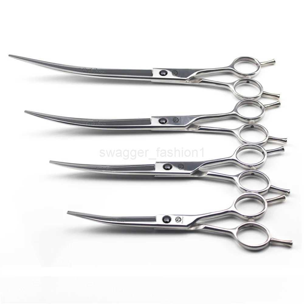 Barber Scissors Purple Dragon 5.5 6 7 8 Stainless Up Curved Cutting Scissors Hairdressing Scissors Dog Grooming Shears Z1028XJ240807