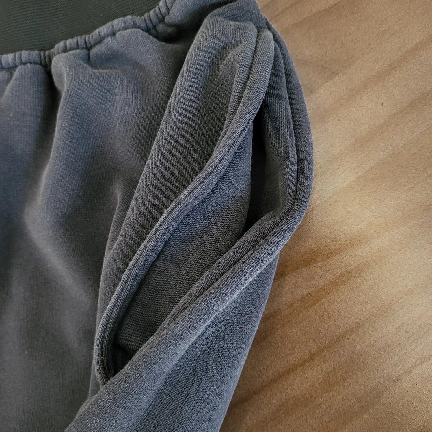 24SS Elasticized Pants Oversized Men Women Washed Heavyweight Terry Sweatpants Streetwear Hiphop Casual 240806