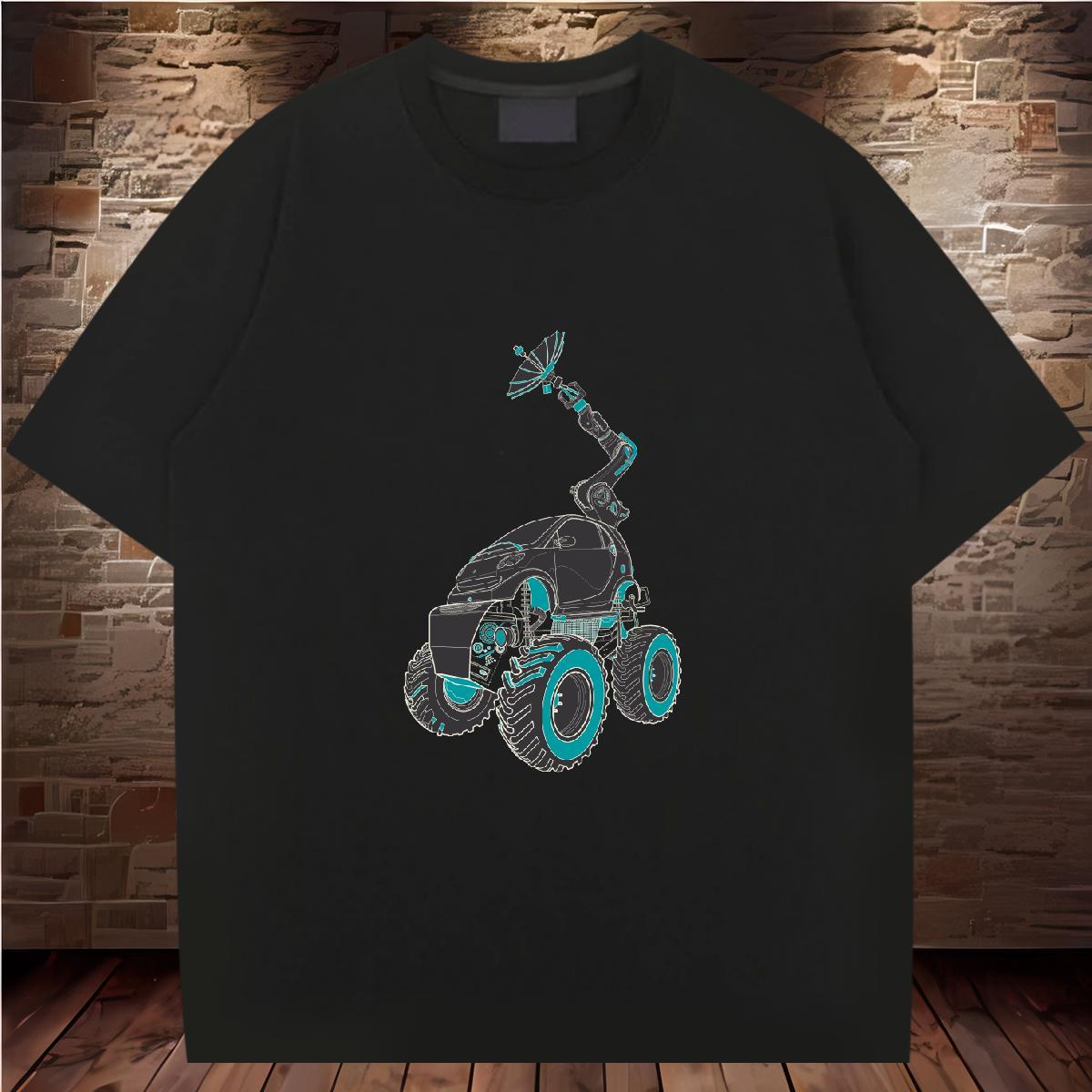 Designer T Shirt For Man telecar Tops Shirt 230g 100% Cotton Sport Loose Oversized 3XL 4XL Breathable Short Sleeve Tshirts