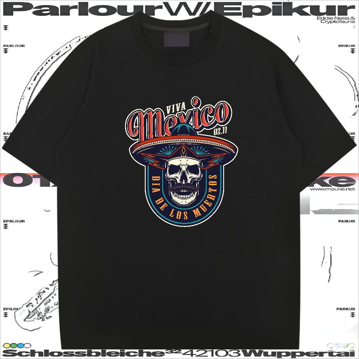 Classic Casual T Shirts Men skull Wear 100% Cotton 230g Hip Hop Cool Design Custom Printed Breathable Short Sleeve Men Tshirts