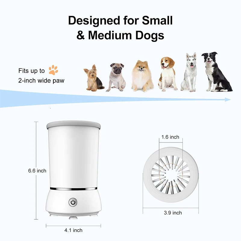 2025 new Automatic Pet Wash Cup Cat Dog Cleaner and Massager Electric Paw Washer Foot Washing Grooming Tools Accessories 240807