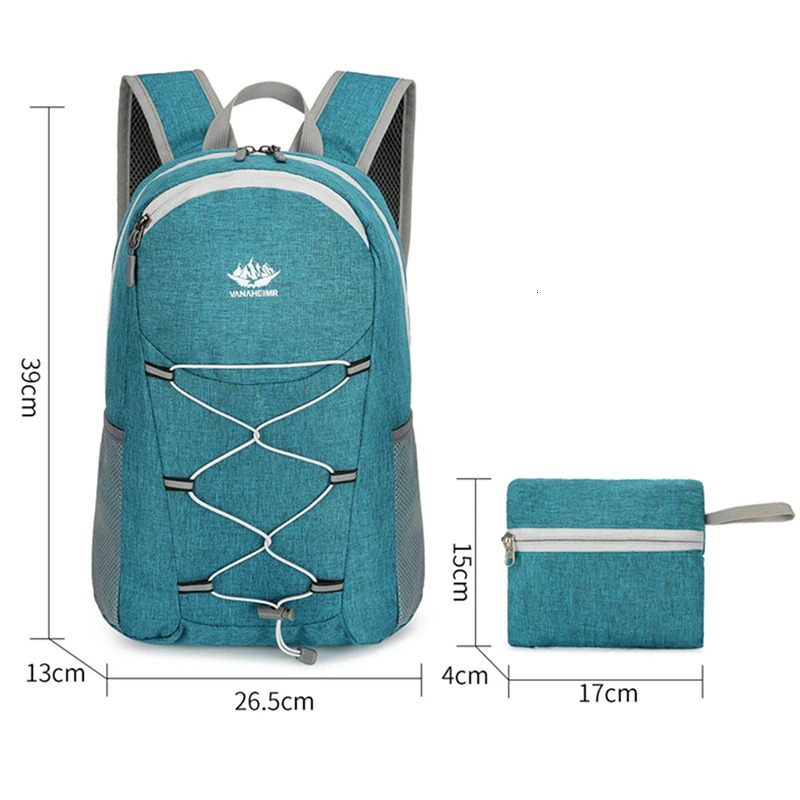20L lightweight foldable backpack ultra light outdoor travel day bag mens sports 240807