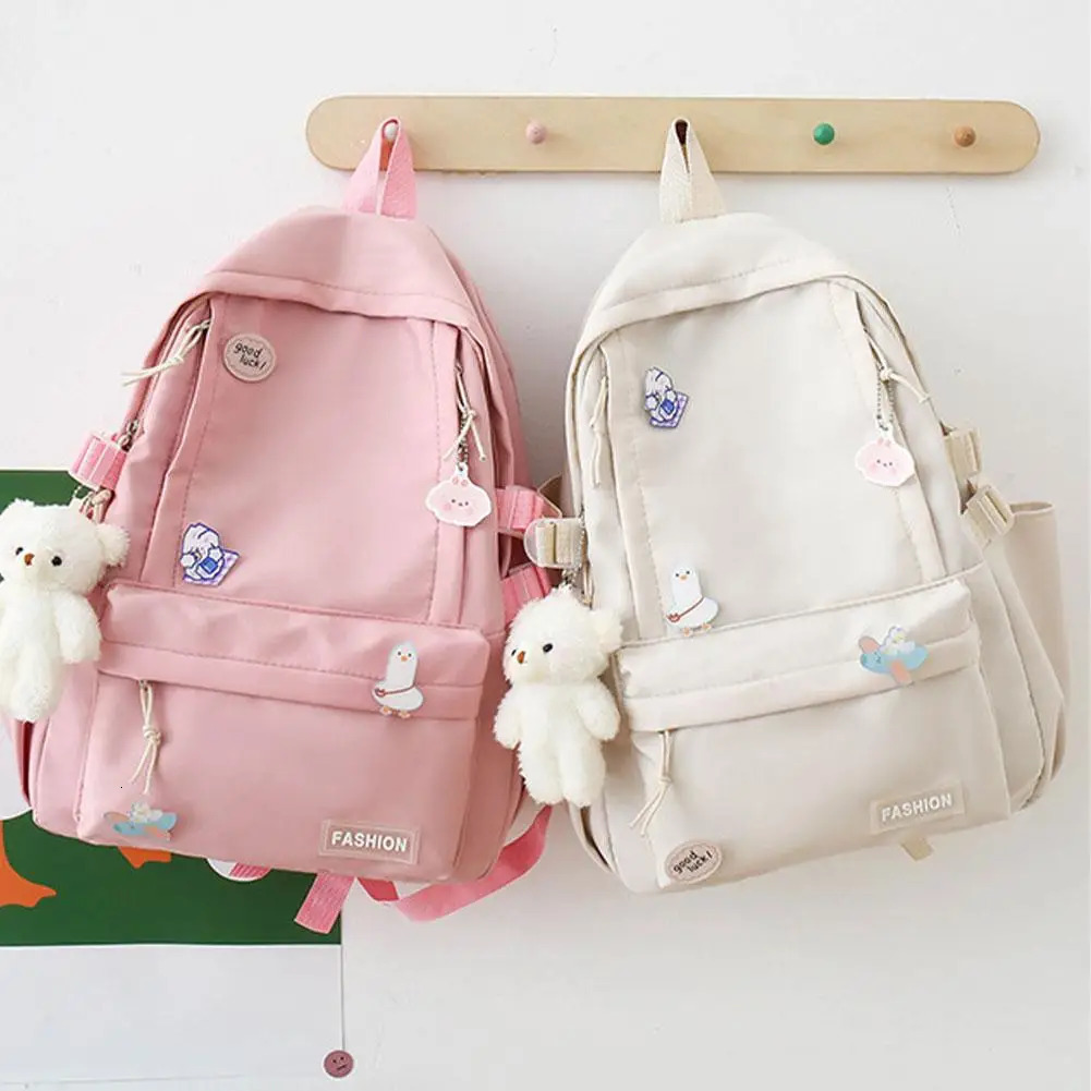 Lightweight Girl Backpack Large Capacity Sweet Leisure Fashion School Junior Korean Travel Bolt A4M0 240807