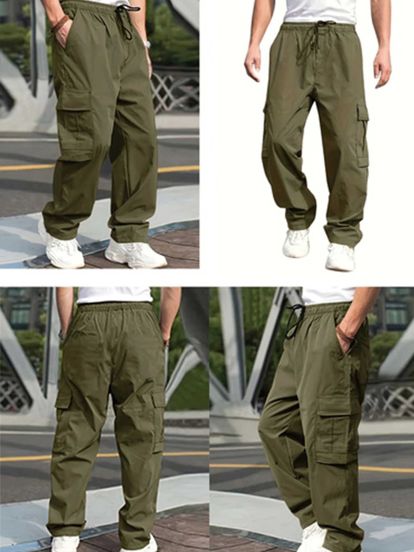 Streetwear Hip Hop Joggers Cargo Pants Men MultiPocket Elastic Waist Harem Trousers Male Harajuku Casual Woman Sweatpants 240806