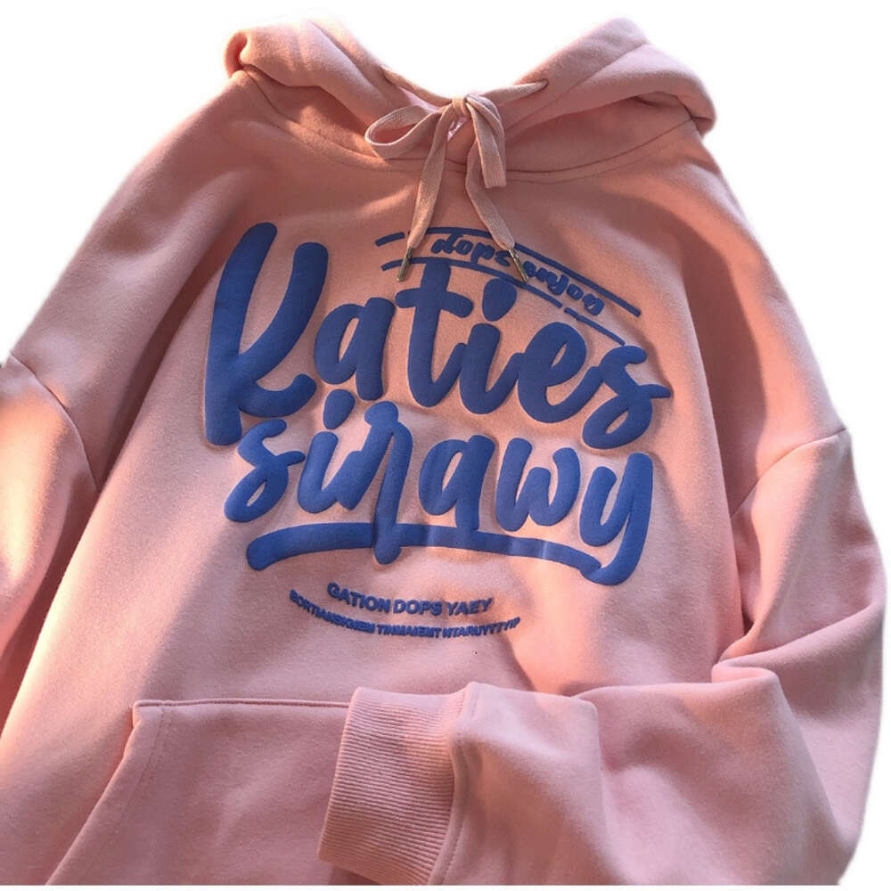 2024 Velvet Loose Trendy Versatile Brand Hoodie Men's and Women's Same Clothes
