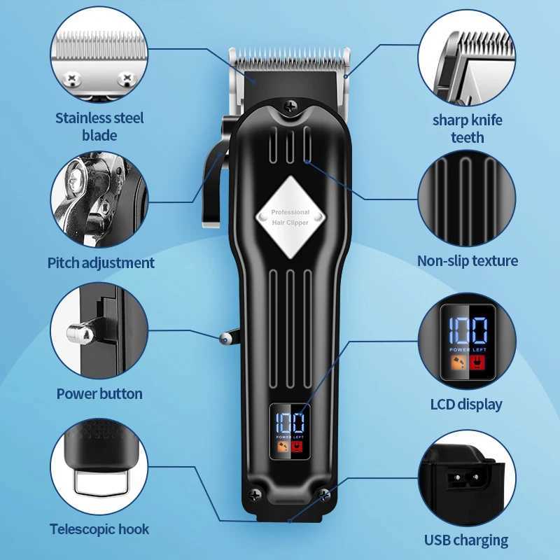 RESUXI 3-In-1 Professional Clipper Shaver Set Suitable For Hairdressers Men Trimmers And Electric Hair Clippers W240806