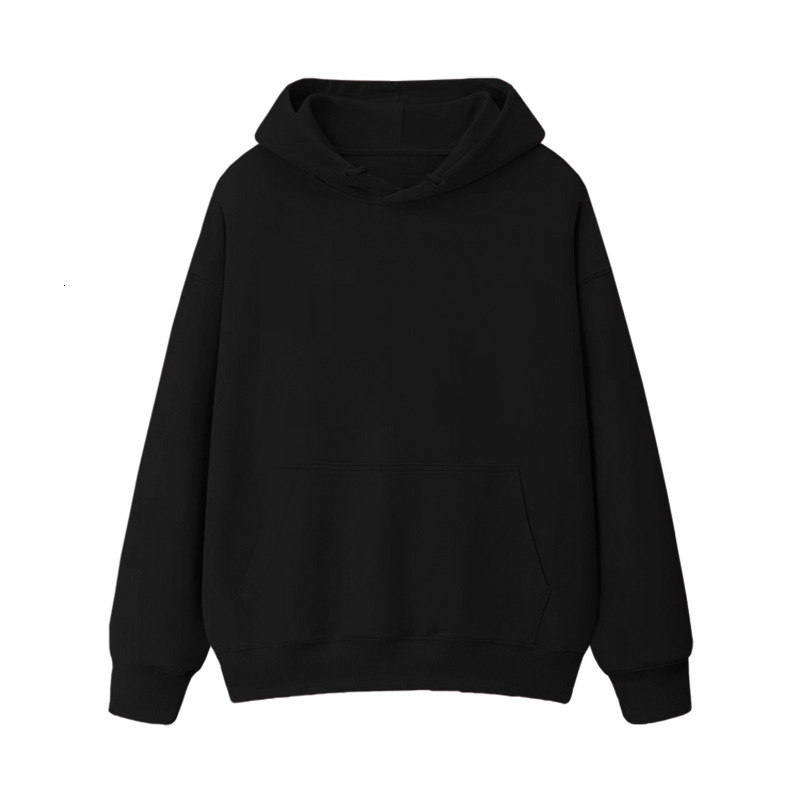 Velvet thickened loose hooded hoodie autumn and winter warm top, student couple outfit, solid color jacket for women's clothing