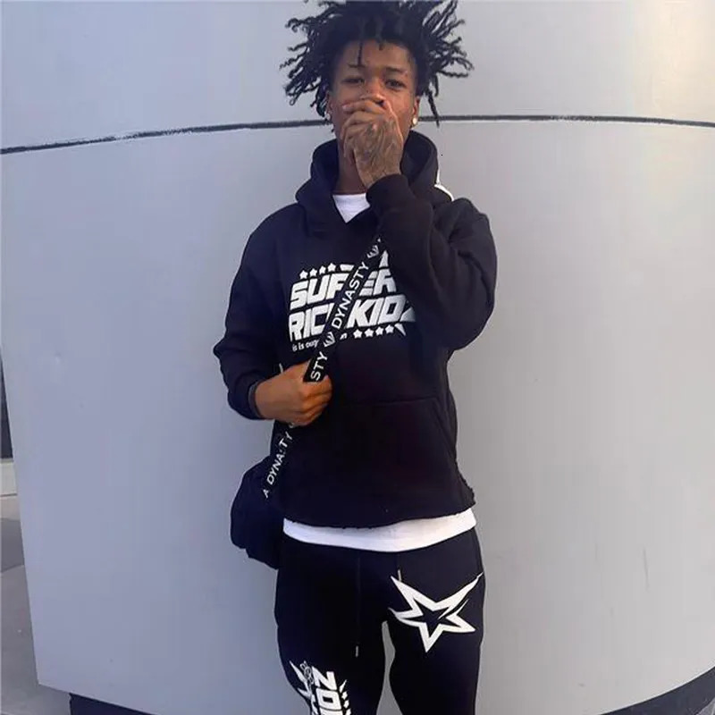 Zip Hoodie Stars Print goth Punk Sweatshirt Mens hoodies Sport Coat Pullover Gothic Long Sleeve Oversized hoodie Y2k jacket emo 240816