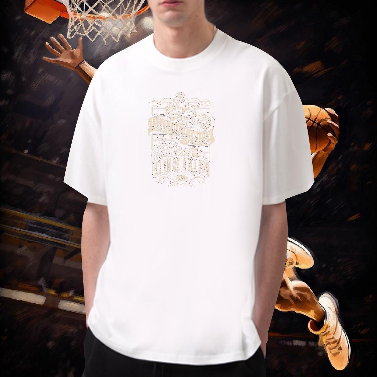 Factory Direct Man T Shirts skull Tops Shirt 230g Cotton Home Outdoor Soft Floral Print Breathable Short Sleeve Men Tops Tees
