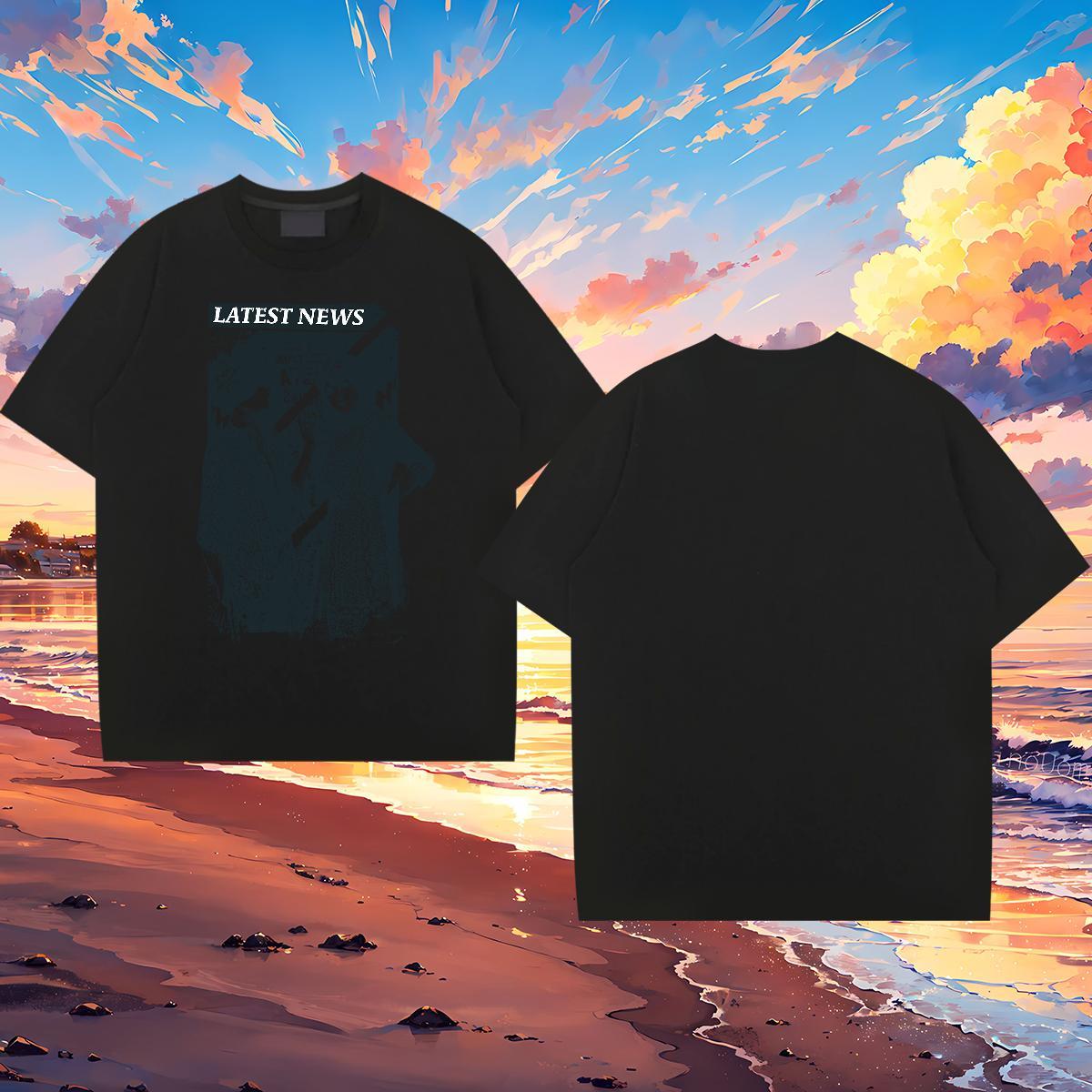 Designer Men T Shirts character Clothings 230g Cotton Spring Summer Popular White Plus Size Short Sleeve O-Neck Men Tops Tees