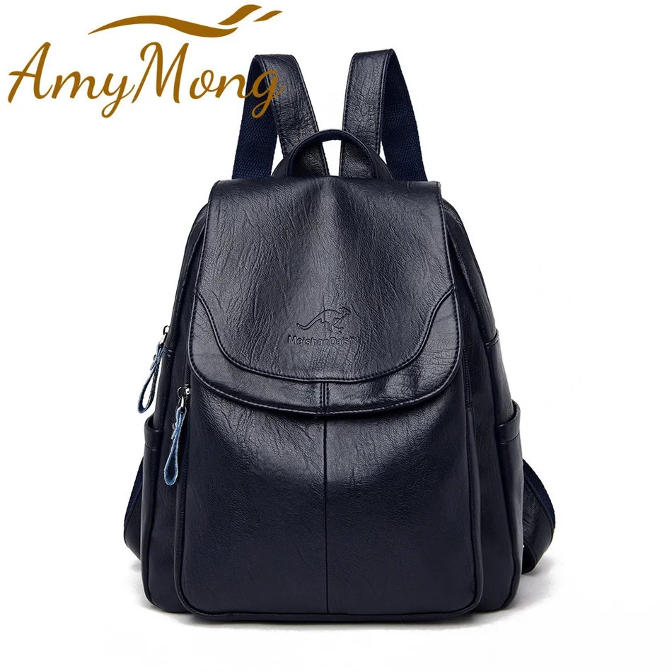 Large capacity travel backpack Rucksacks Mochila womens leather bag 240807